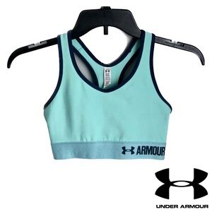 NWT UNDER ARMOUR Cross Back Solid Sports Bra / SZ XS